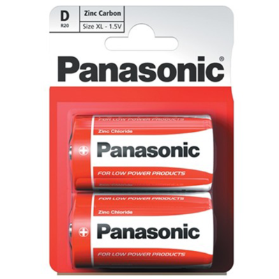 Panasonic D Size 2 Pack Box of 12