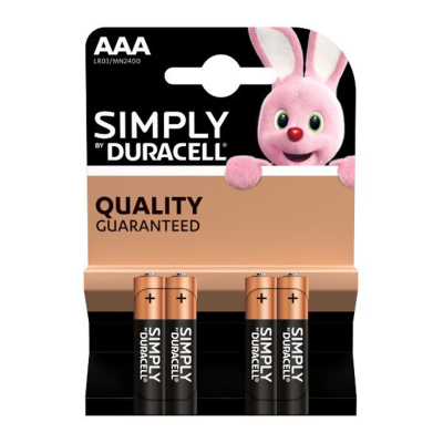 Duracell Simply AAA 4 Pack Box of 10