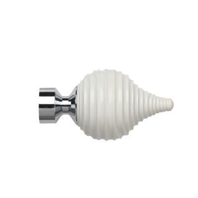 28Mm Swirl Finial (Pk 2) Cr Ch