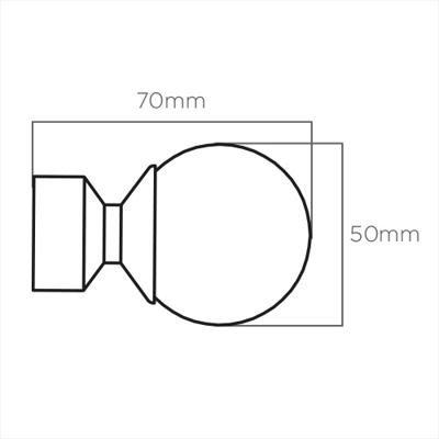 28Mm Ball Finial (Pk 2) Ab