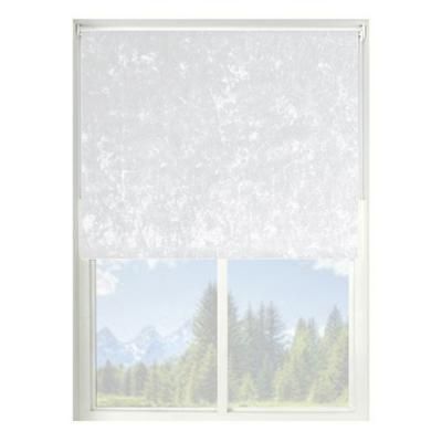 150Cm Roller Blind Crushed Velvet White