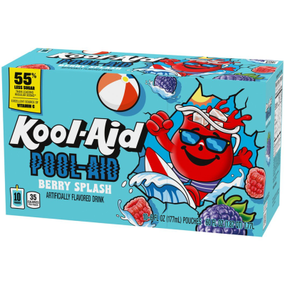 Kool Aid Jammers Pool Aid Berry Splash 6 fl oz (177ml) x 10