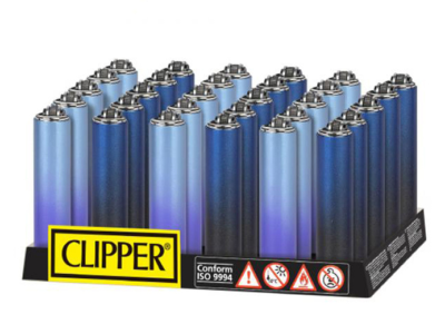 CLIPPER Lighter Micro Metal Covers 30 Pack - Blue Gradient Metal