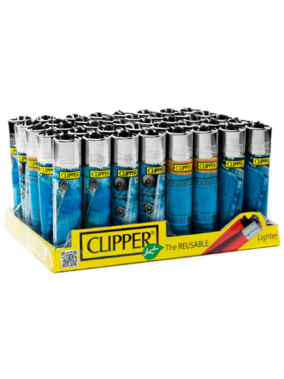 CLIPPER Reusable Lighter 40 Pack - Jeans