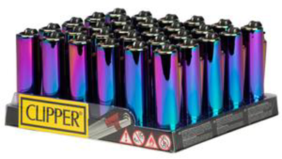 Clipper Lighter Micro Metal Covers 30 Pack - Icy