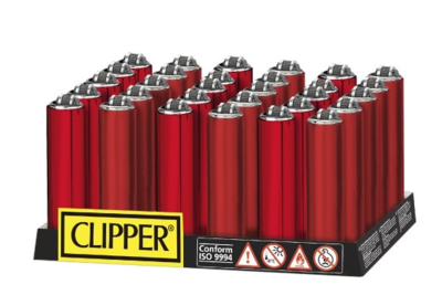 CLIPPER Lighter Micro Metal Covers 30 Pack - Red Electric Devil