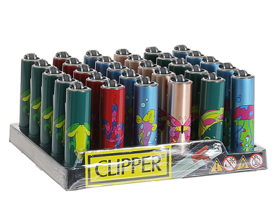 CLIPPER Lighter Micro Metal Covers 30 Pack - Shiny Animals