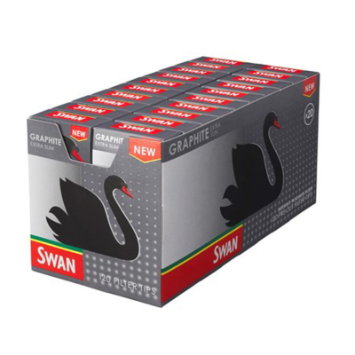 Swan Graphite Extra Slim 120 Filter Tips Box of 20