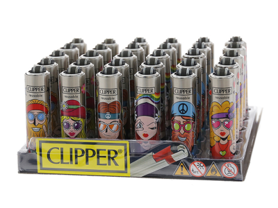 CLIPPER Lighter Micro Metal Covers 30 Pack - Hippie 