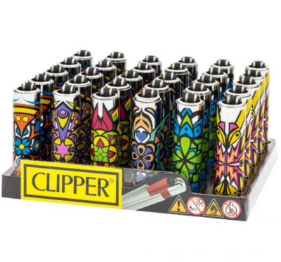 CLIPPER Lighter Micro Metal Covers 30 Pack - Mandala Colour