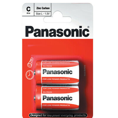 Panasonic C Size 2 Pack Box of 12